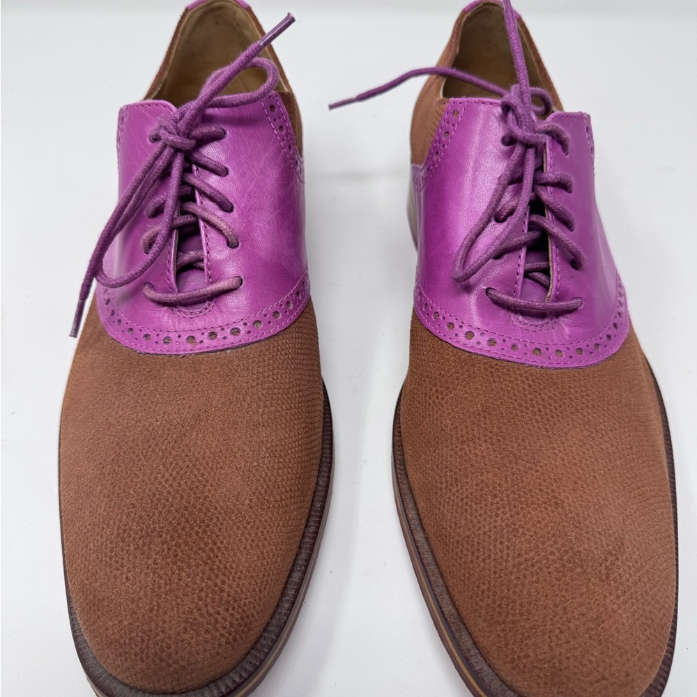 Men's Two-Tone Brown and Pink Dress Shoes